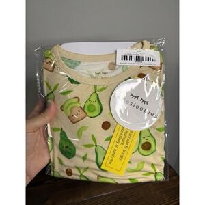 Little sleepies Avocado Toast Two-Piece Paiama Set 5/6 New